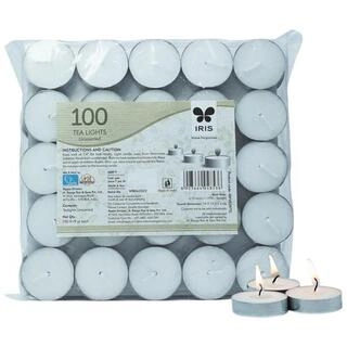 IRIS AROMA TEA LIGHT UNSCENTED 10 CANDLE