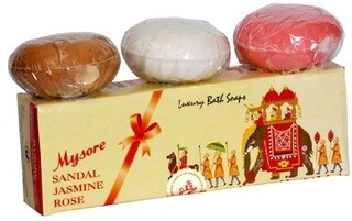 MYSORE SANDEL JASMINE ROSE BATH SOAP450GM (150G*3)