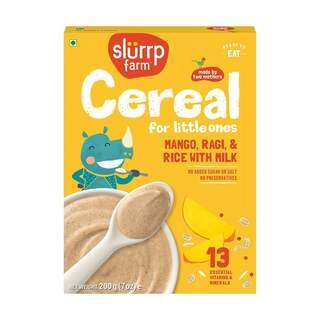 Farm Cereal For Little Ones :ragi, Rice & Mango With Milk