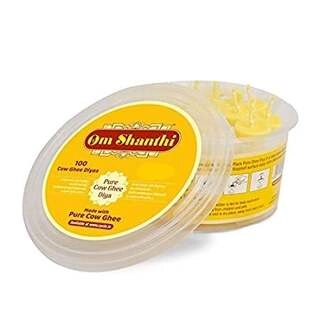 OM SHANTI PURE COW GHEE DIYA 100 PCS