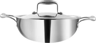 PLATINUM TRI PLY KADAI WITH LID 3.7 LTR