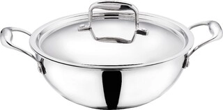 PLATINUM TRI PLY KADAI WITH LID 3.2 LTR