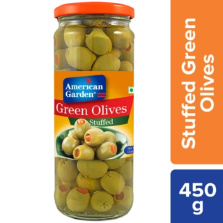 GREEN OLIVES STUFFED 450GM