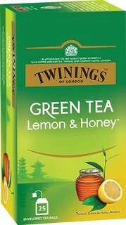 TEA BAG GREEN TEA LEMON HONEY 25 BAGS.