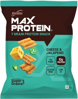 RITE BITE MAX PROTEIN SNACK CHEESE & JALAPENO 60 GM.