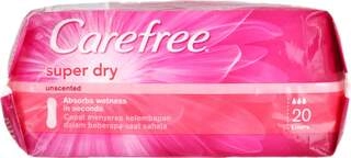 CAREFREE SUPER DRY PANTY LINERS 20 LINERS