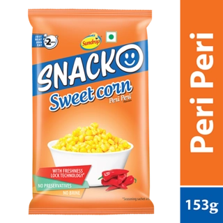 SUNDROP SNACKO SWEET CORN PERI PERI 153.19GM