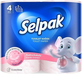 PERFUMED TOILET ROLL 3 PLY 4 IN 1 (POWDER SCENTED)