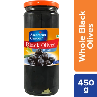 BLACK OLIVES WHOLE 450 ML