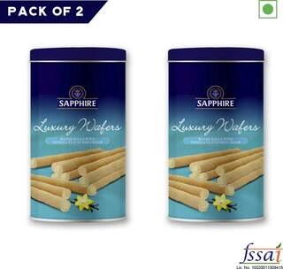 SAPPHIRE LUXURY WAFER ROLLS VANILLA 300 GM.