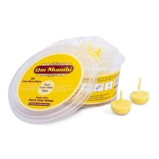 OM SHANTI PURE COW GHEE DIYA 30 PCS