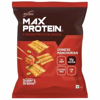 RITE BITE MAX PROTEIN SNACK CHINESE MANCHURIAN 60 GM.
