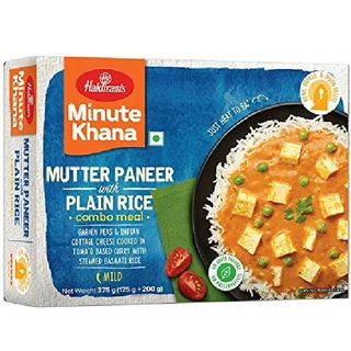 Haldiram'S Minute Khana Mutter Paneer With Plain Rice 375Gm