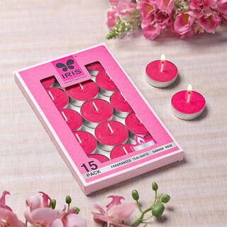 TEA LIGHT CANDLE 15N DAMASK ROSE