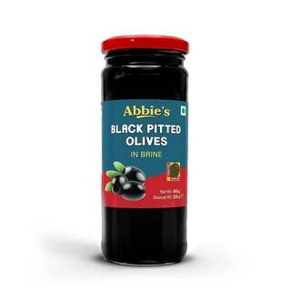 Abbie'S Black Pitted Olives 450Gm