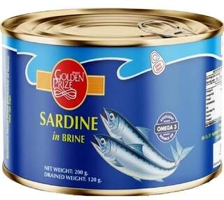 GOLDEN PRIZE SARDINE IN BRAINE 200 GM