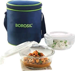GLASS L/BOX ROUND SET OF 2*400ML