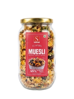 MUESLI FRUIT & NUT JAR 450 GM.
