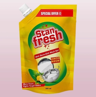 DISH WASH GEL LEMON NEEM 850ML POUCH