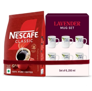 NESCAFE REFILL 500GM + BOROSIL MUG SET COMBO