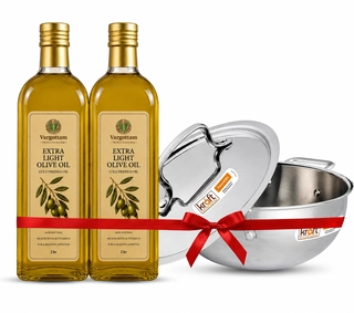 VARGOTTAM OLIVE OIL + VINOD KADAI 24 CM.