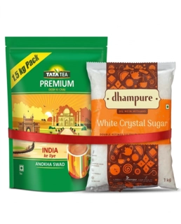 TATA TEA PREMIUM 1.5 KG+ SUGAR DHAMPURE 4 X 1KG COMBO