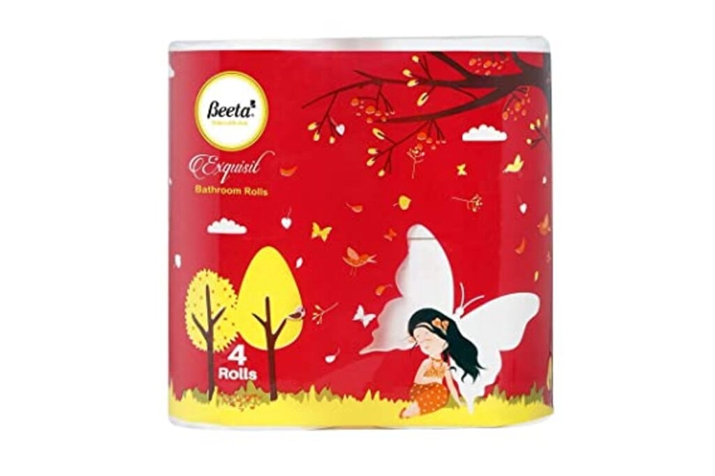 Exquisit 3 Ply Toilet Rolls 4pc Red
