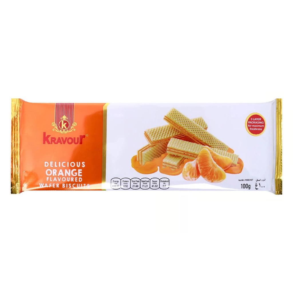 Wafer Biscuit With Orange Flavour