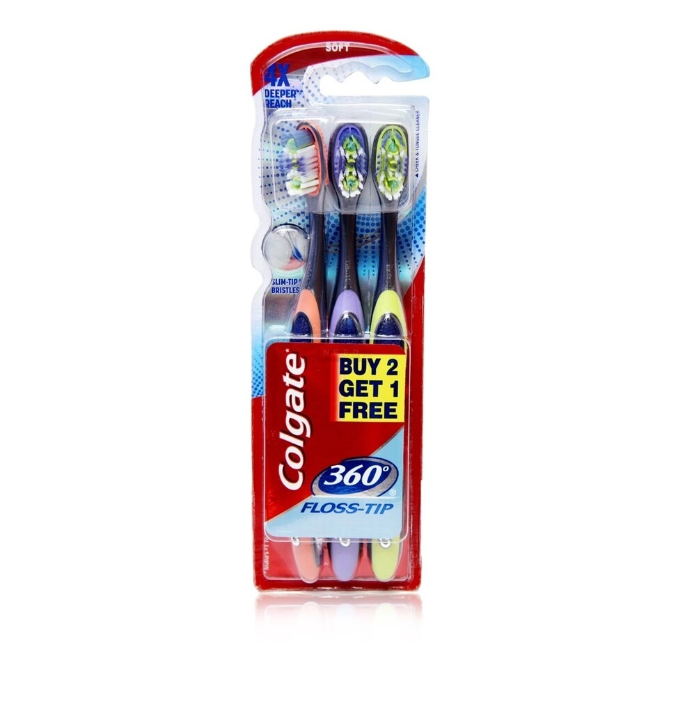 360 Floss Tip Soft Toothbrush