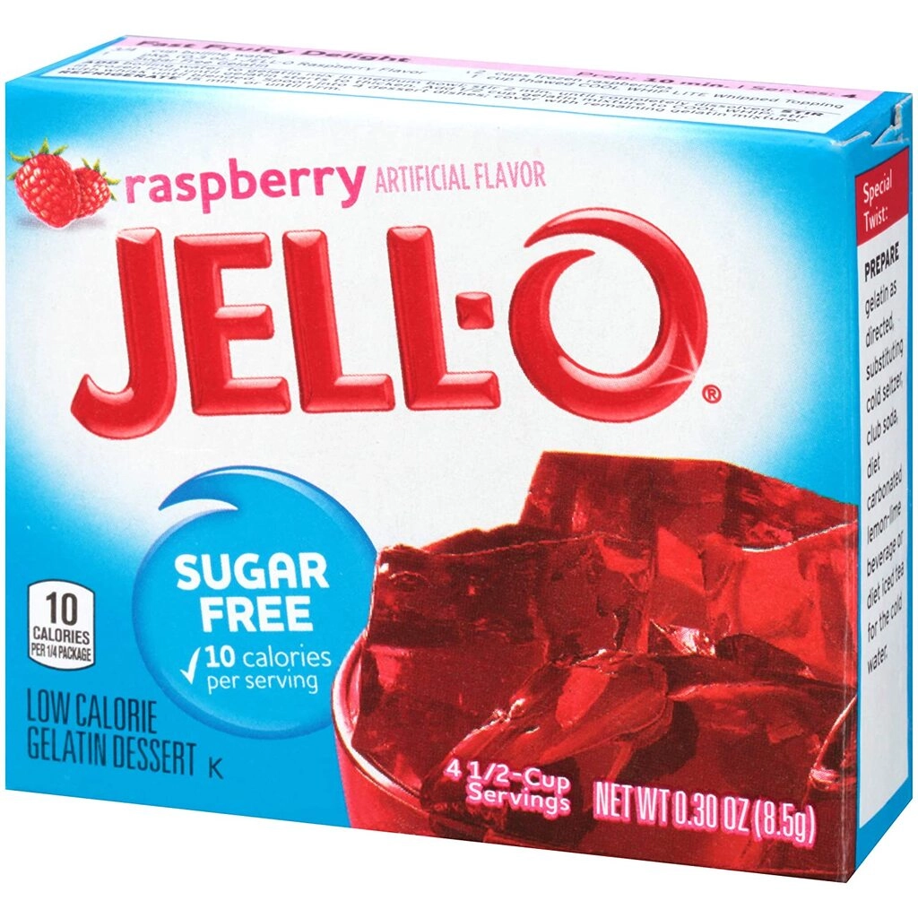 Raspberry Sugar Free Gelatin Dessert