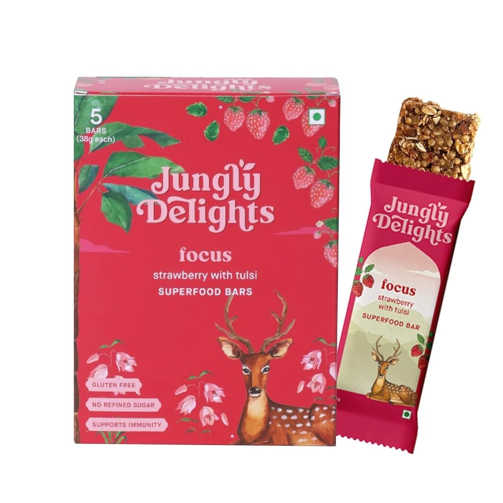 Strawberry With Tulsi Superfood Bars