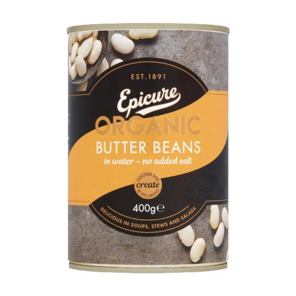 Organic Butter Beans In Water
