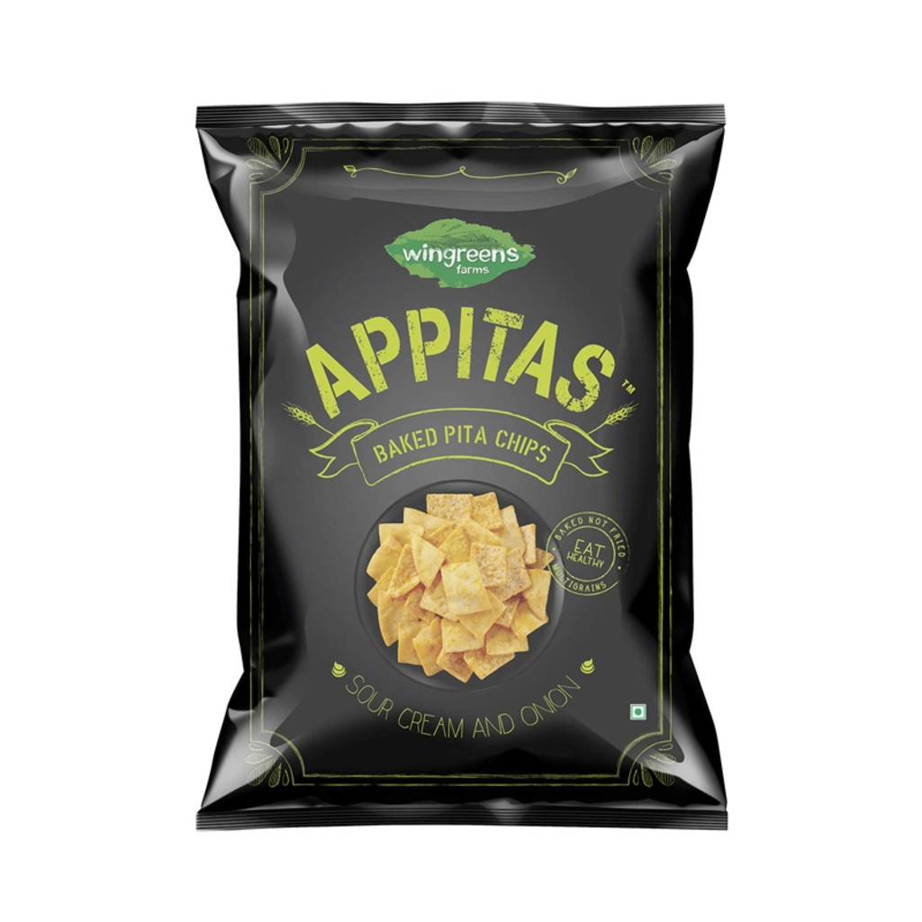 Appitas Sour Cream & Onion Baked Pita Chips