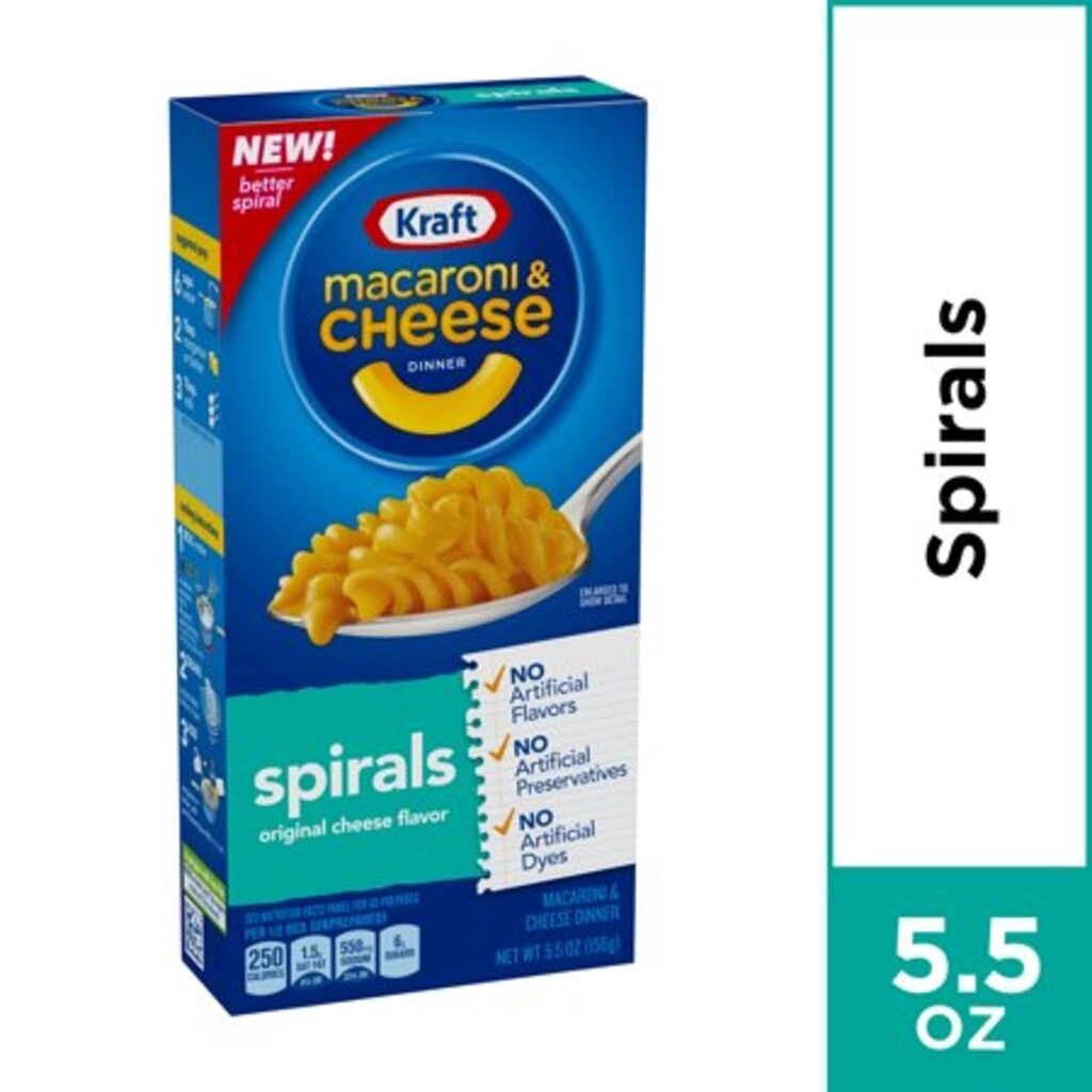 Macaroni and Cheese Dinner Spirals