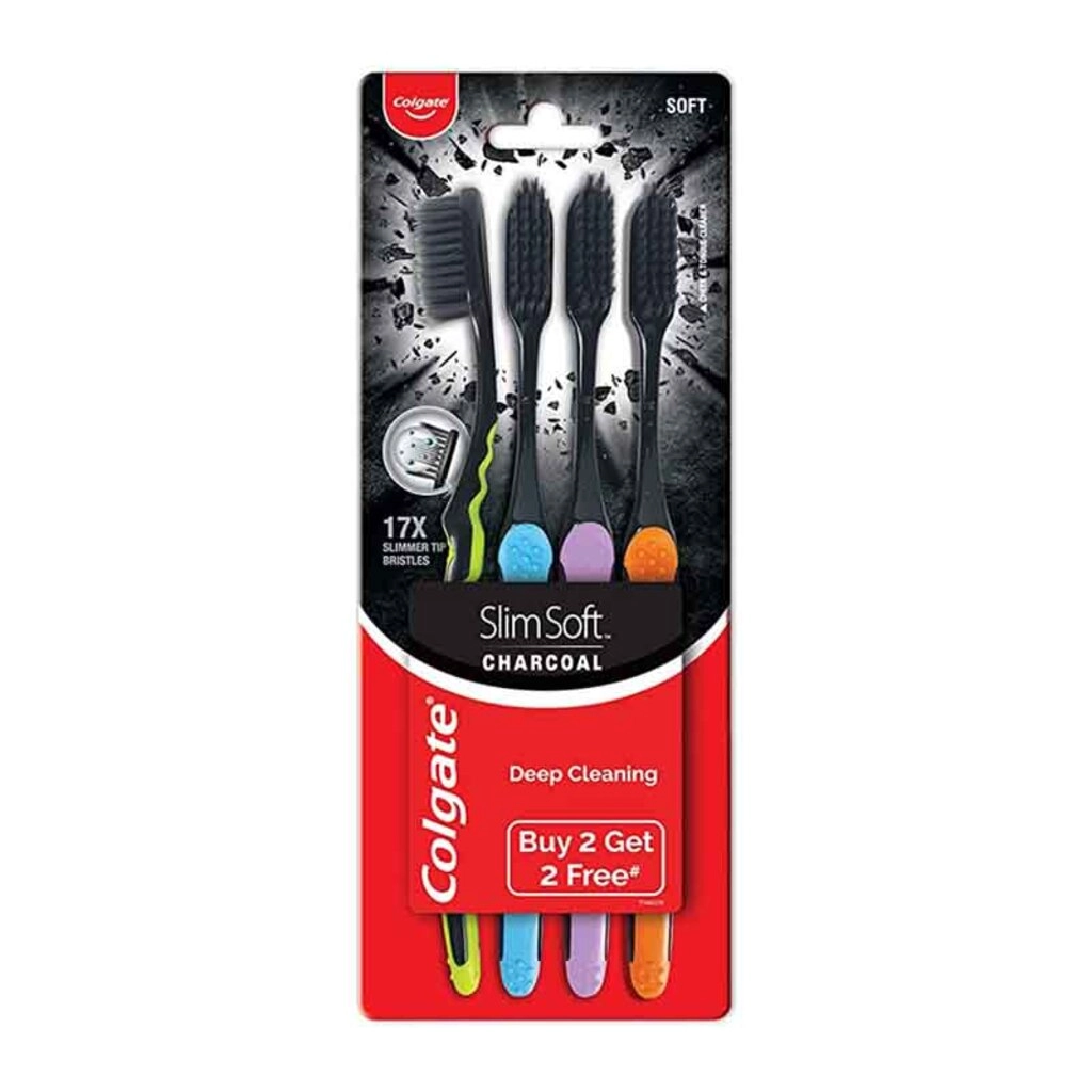 Slim Soft Charcoal Deep Cleaning Toothbrush