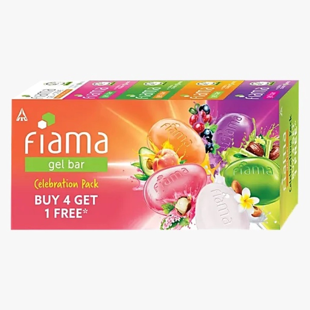 Fiama Celebration Pack Gel Bar Family Pack Buy 4 Get 1 Free 125g X