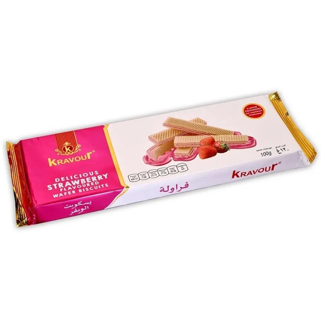 Wafer Biscuit With Strawberry Flavour