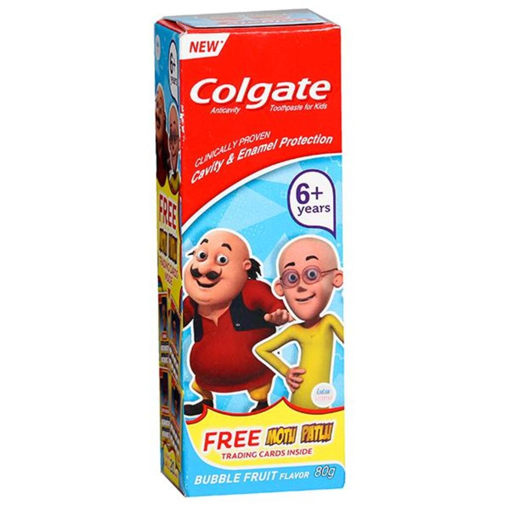 Kids Motu Patlu Bubble Fruit Flavour Toothpaste 80g Above 6