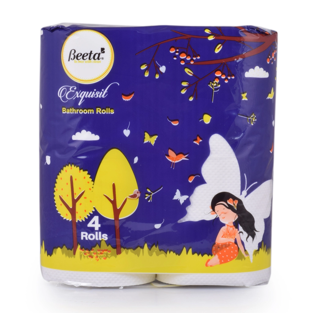 Exquisit Toilet Rolls 4pc Blue