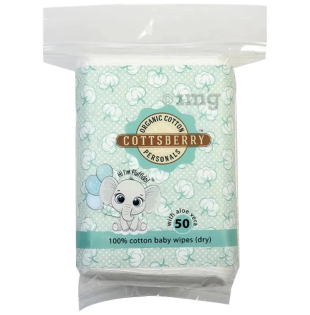 Organic Cotton Baby Wipes Dry With Aloe Vera