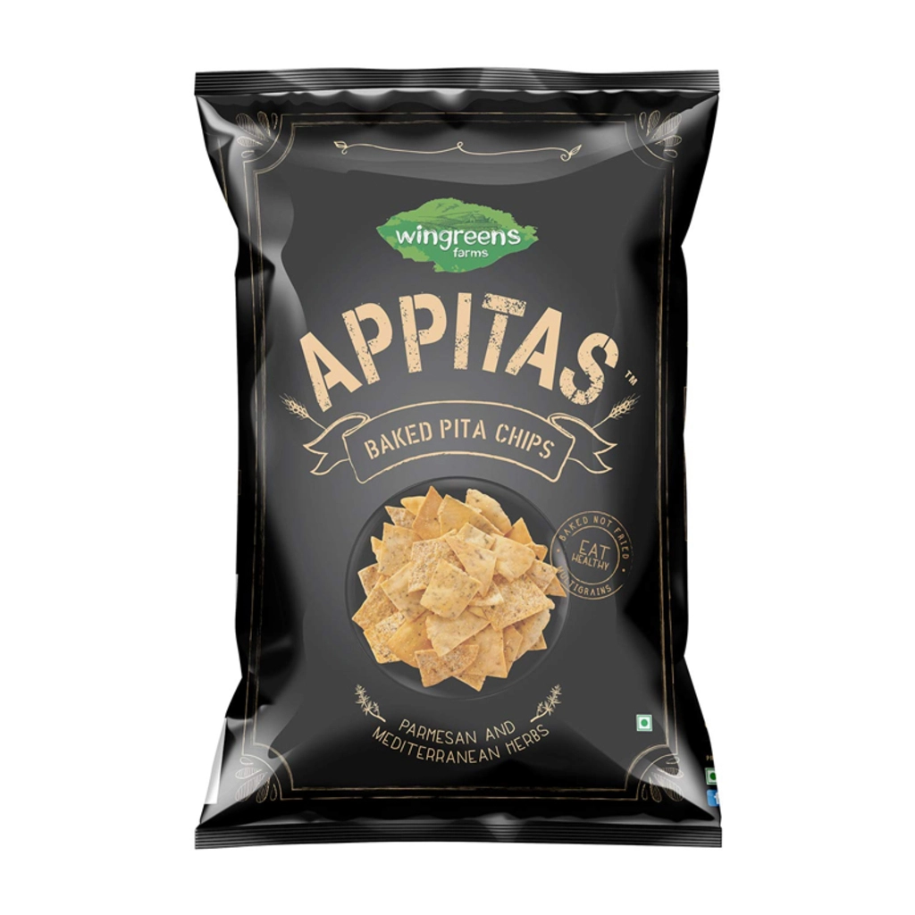 Parmesan And Mediterranean Herbs Baked Pita Chips