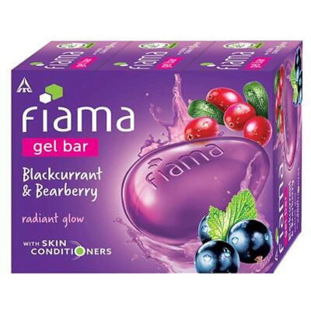 Fiama Gel Bar Blackcurrant and Bearberry for Radiant Glowing Skin Soap 125g x 3N