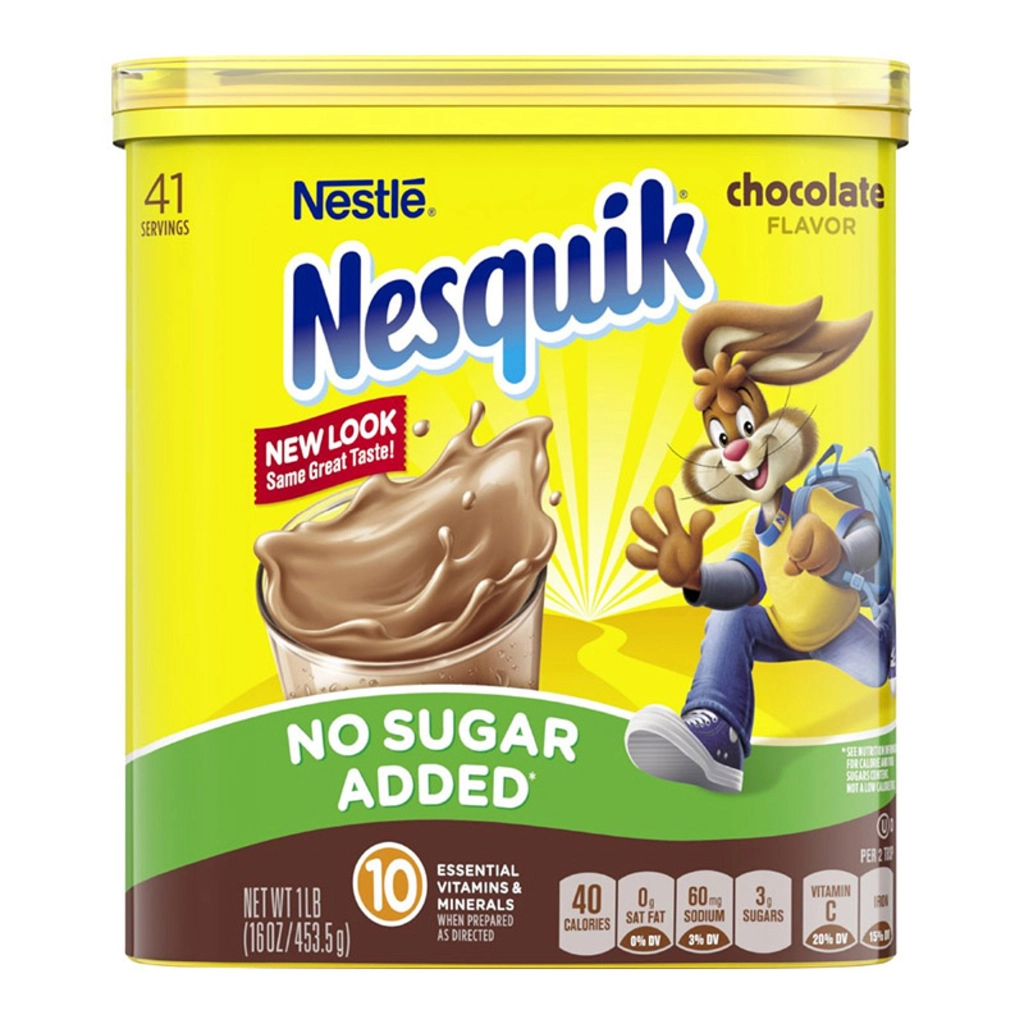 Nesquik No Sugar Added Chocolate Flavor Milk Mix