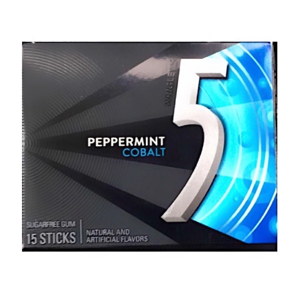 5 Peppermint Cobalt Sugar Free Gum 15