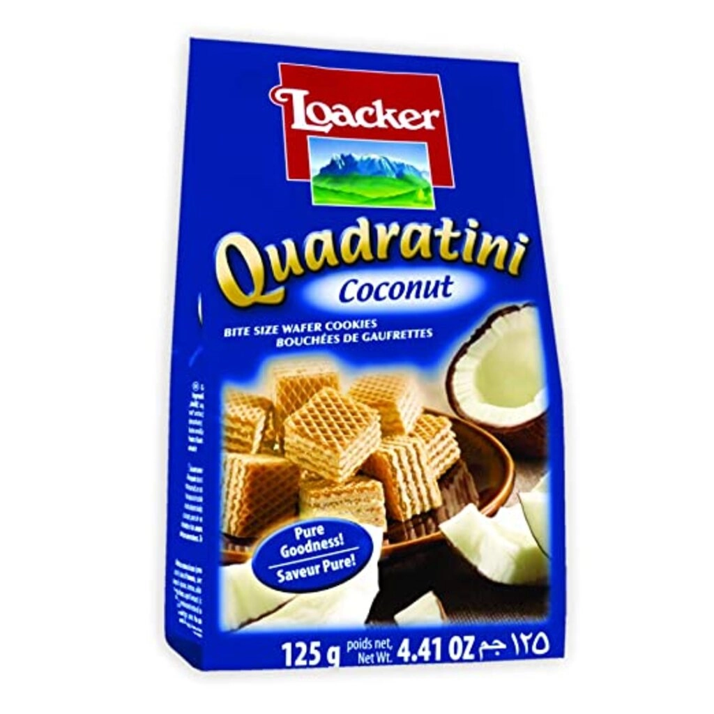 Quadratini Coconut Bite Size Wafer Cookies