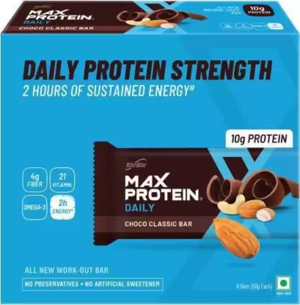 Max Protein Work Out Choco Classic Bars 6 x