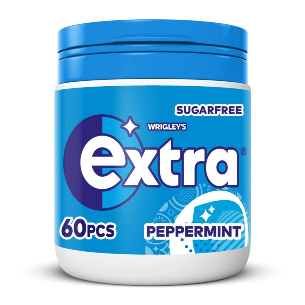 Extra Peppermint Chewing Gum Sugar Free Bottle 60