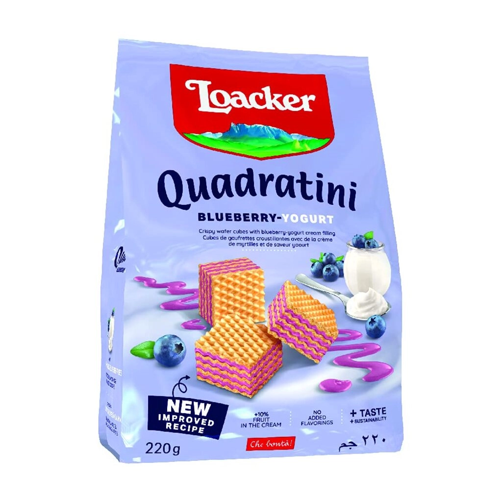 Quadratini Blueberry Yogurt Bite Size Wafer
