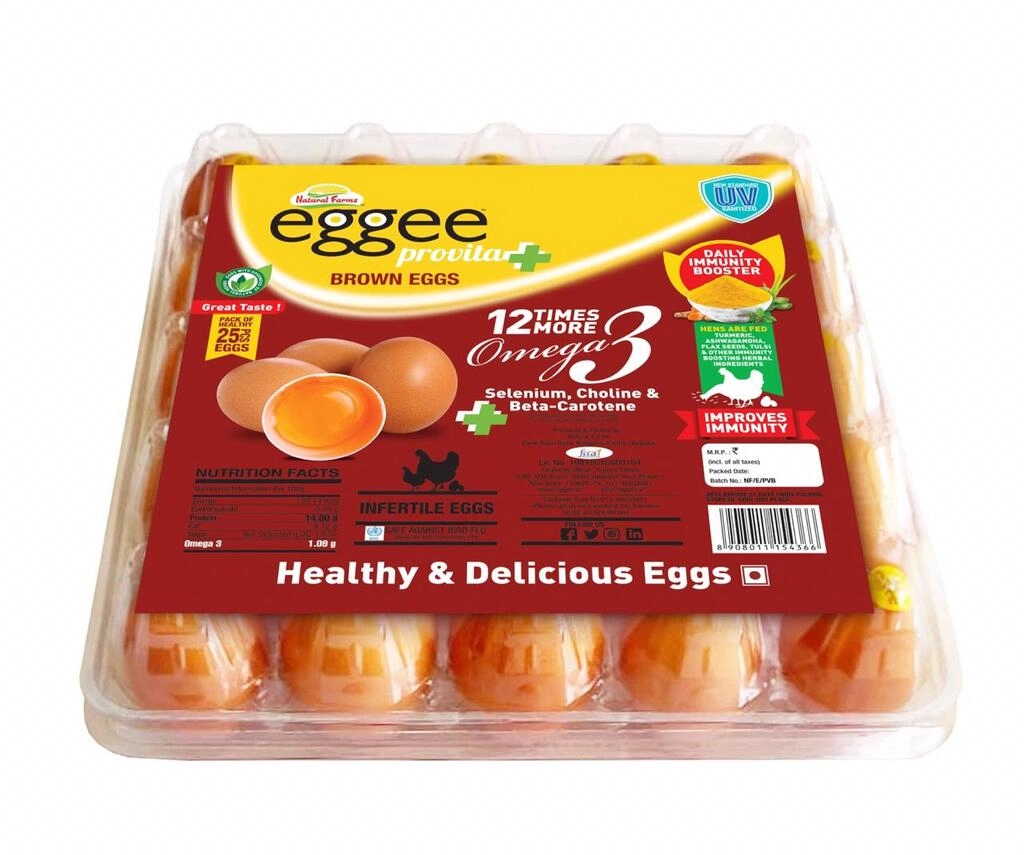 Eggee Provita Plus Omega 3 - Brown Eggs 25 Pcs