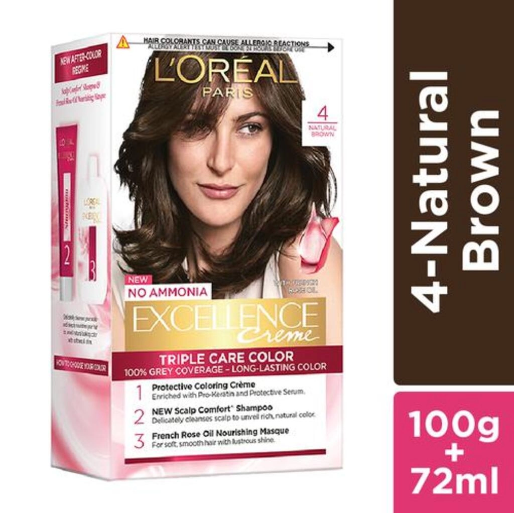 Paris Excellence Creme 4 Natural Brown Hair